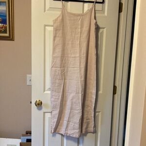 Academy Brand 100% Linen Slip Dress Dawn Pink